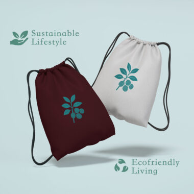 Himalayan Kaafal Charm - Cotton Drawstring Bag