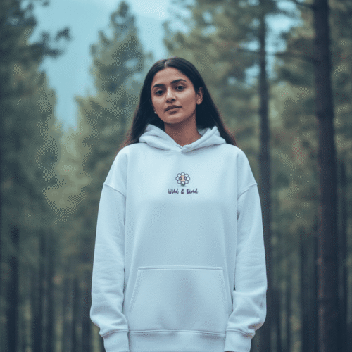 Wild and Kind Embroidery Hoodie | Oversized 400GSM | Unisex