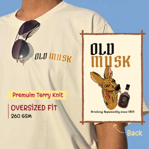 Old Musk Oversized Tee | 260GSM Terry-knit | Unisex