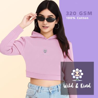Wild & Kind Female Cropped Hoodie